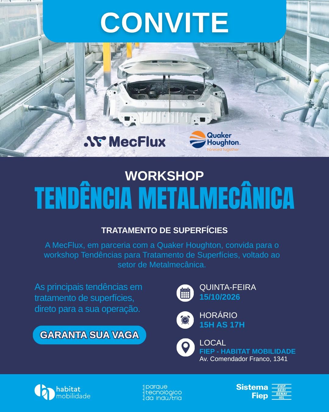 Workshop Tendências para Metalmecânica - Tratamento de superfícies